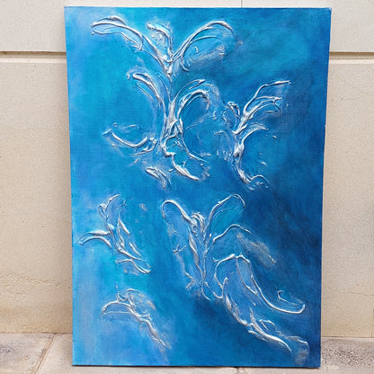 Angels Acrylic blue painting