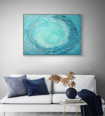 Abstract Seascape Art | Waves Painting | Gallery Wall Art | Textured Painting | Ocean Acrylic Painting | Office Decor | Modern Coastal Art