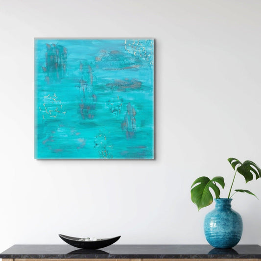 Ocean Reef Painting | Home Wall Art | Textured Painting | Sea Acrylic Painting | Office Decor | Modern Seascape Art  | Abstract Seascape Art