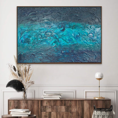 Textured Ocean Painting | Waves Artwork | Home Wall Art | Acrylic Sea Painting | Office Decor | Modern Coastal Art | Abstract Seascape Art