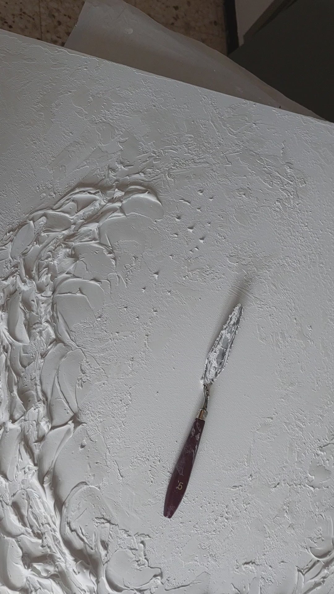 Video of Close up detail of texture on painting